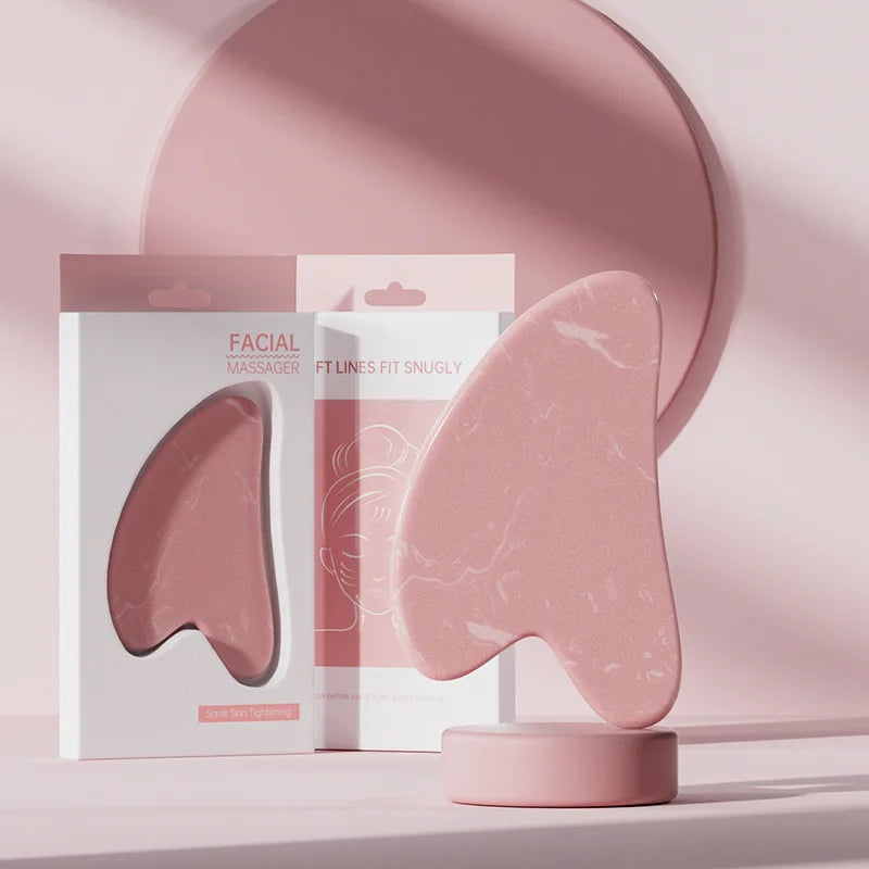 Rolo Massageador Facial e Gua Sha em Resina
