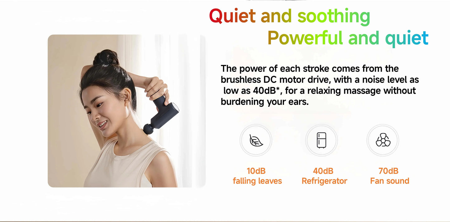 Mini Pistola de Massagem Xiaomi Mijia 3 — Motor Brushless Silencioso e Portátil