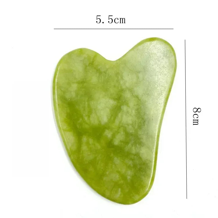 Rolo de Jade Natural e Gua Sha para Rosto e Pescoço