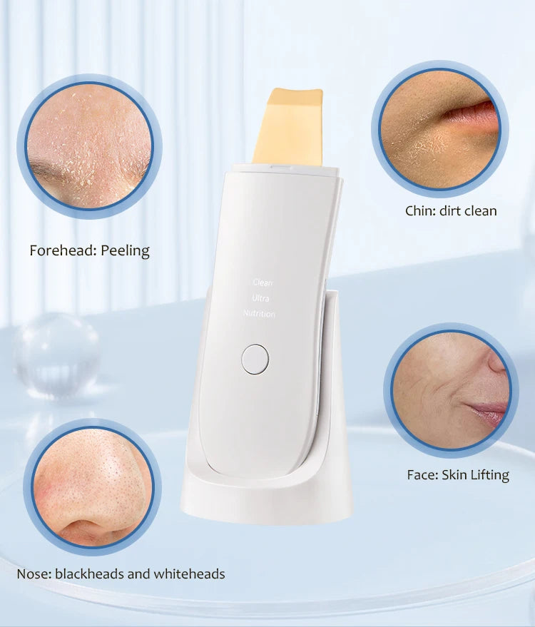 Espátula Ultrassónica de Limpeza Facial Premium — Esfoliante e Anti-Acne | AlivioPrime