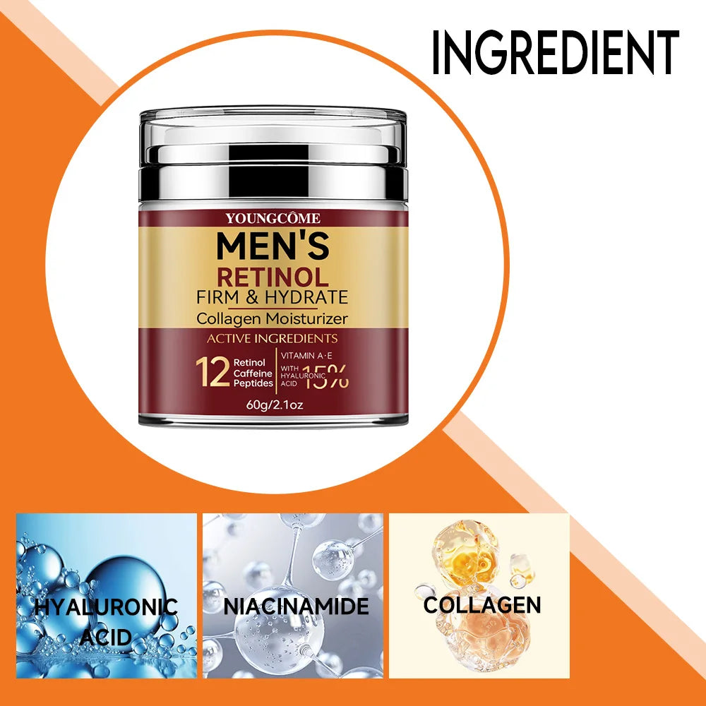 Creme Facial de Retinol para Homem — Firmeza, Brilho e Anti-Rugas | AlivioPrime